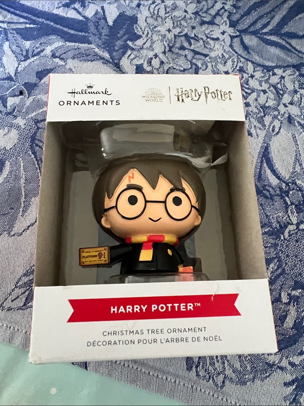 Hallmark Harry Potter Ornament with Red and Gold Scarf